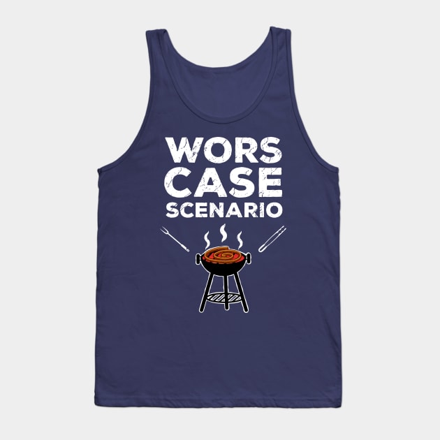 Wors Case Scenario Braai Pun South Africa Funny Tank Top by BraaiNinja